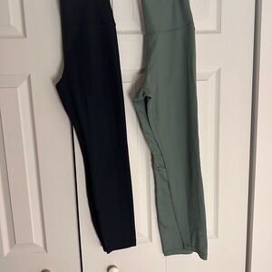 Balance Athletica Capri Black and Sage Green Leggings